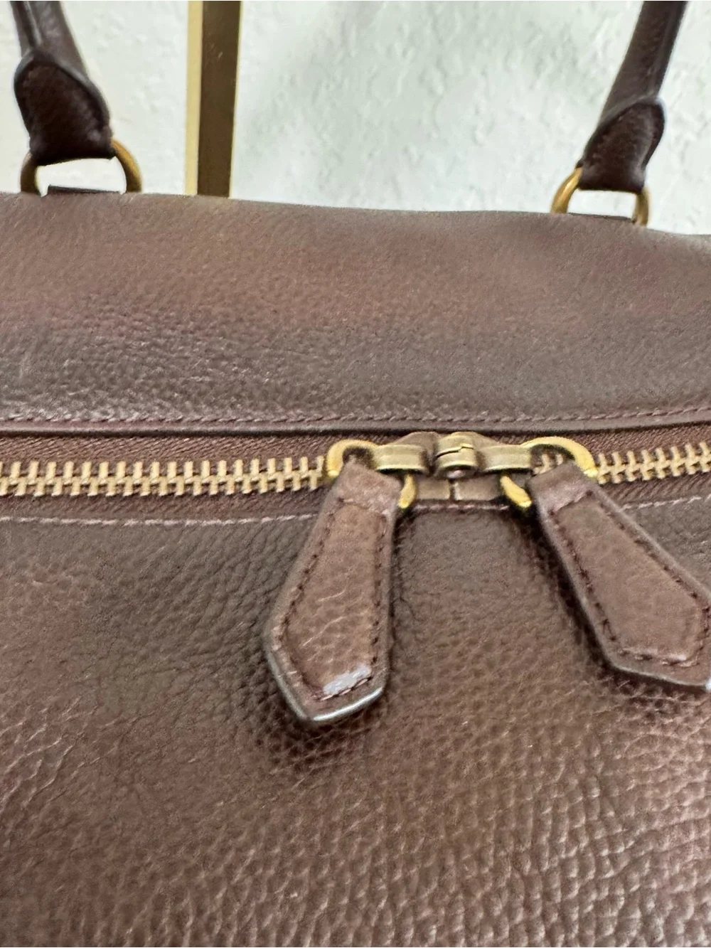 NEW Polo Ralph Lauren Dark Brown Leather Duffle Bag